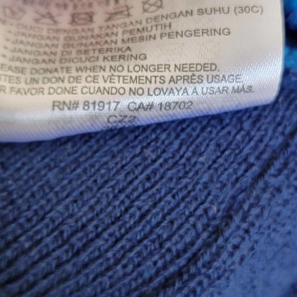 Nike Youth Boys Big Kids O/S Blue Ombre Embroidered Striped Knit Cozy Beanie Hat - Picture 9 of 10